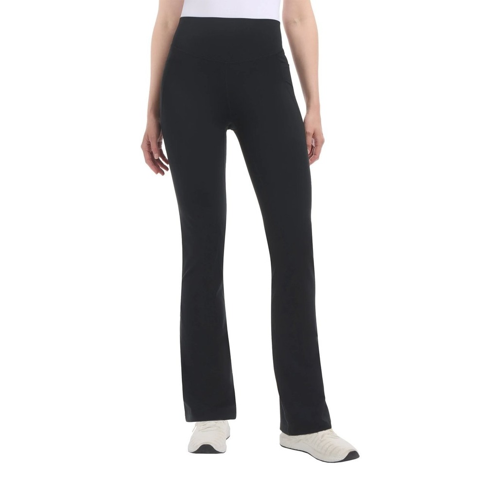 Jockey Womens Yoga Pant Black Salt Activewear Athleisure Flare Leg Large